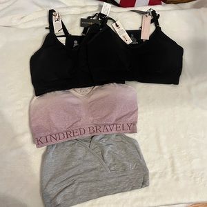 Bundle of 4- BNWT- Kindred Bravely Nursing Bras- Size Large
